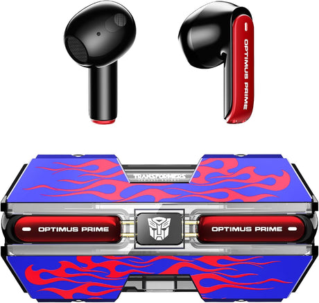 Transformers TF-T01 True Wireless Earbuds Wireless Bluetooth 5.4 Ear Buds Deep Bass Sound Earbud with Smart Noise Cancelling Mic IPX5 Waterproof in Ear Earphones for Android iOS Blue