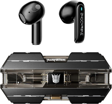 Transformers TF-T01 True Wireless Earbuds Wireless Bluetooth 5.4 Ear Buds Deep Bass Sound Earbud with Smart Noise Cancelling Mic IPX5 Waterproof in Ear Earphones for Android iOS Blue
