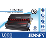 Jensen XDA94RB 1000 Watts Class D 4 Channel Bridgeable Amplifier x 4 RMS™